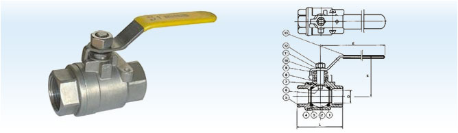 Two Piece Thread Ball Valve